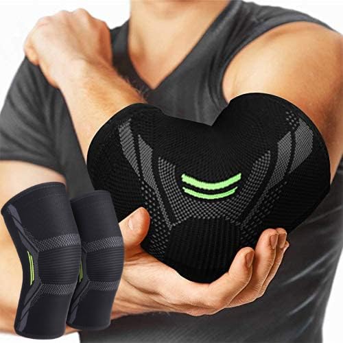 Elbow Support Sleeves (1 Pair) – Compression Brace for Men & Women | Ideal for Gym, Tendonitis, Tennis, Volleyball, Cricket | Pain Relief & Injury Support