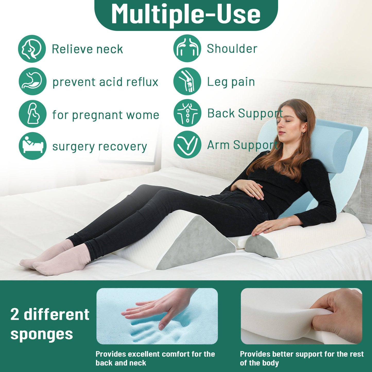 Modern Six-Piece Reading Cushion Set Cervical Spine Sleep Leg Pillow Decompression Design for Living Room Storage Bags