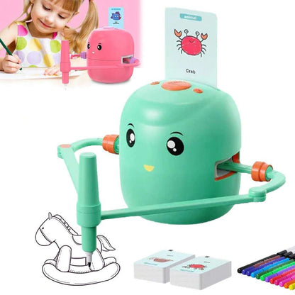 Smart Drawing Robot for Kids | Montessori Educational Art Toy with Voice Interaction, 16 Color Pens & 150 Learning Cards | Perfect Gift for 5+ Boys & Girls