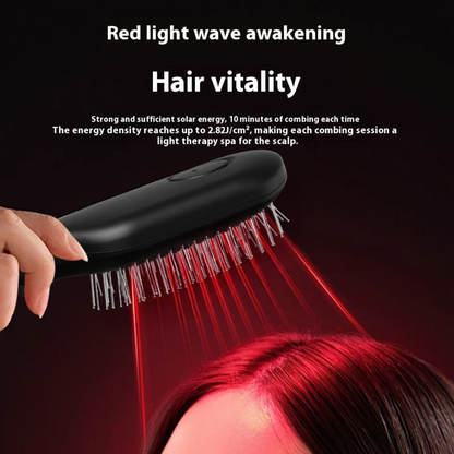 Electric scalp massager comb with red light therapy