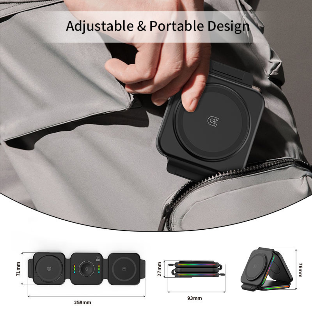 3-in-1 Foldable Fast Wireless Charger