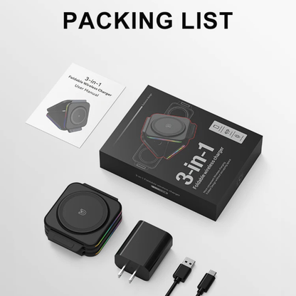 3-in-1 Foldable Fast Wireless Charger