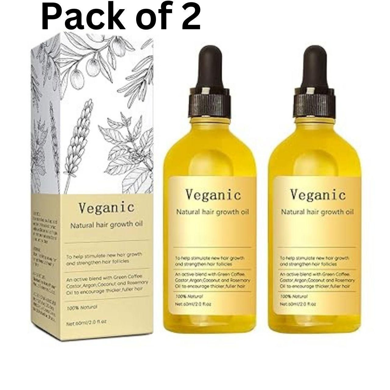 Last Day of Sale ⌛️⏳ 🤩Veganic Natural Hair Growth Oil 30ml [Buy 1 Get 1 free]🤩