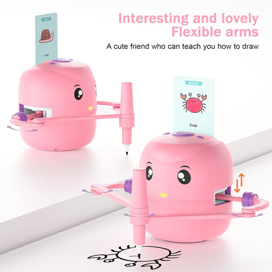 Smart Drawing Robot for Kids | Montessori Educational Art Toy with Voice Interaction, 16 Color Pens & 150 Learning Cards | Perfect Gift for 5+ Boys & Girls