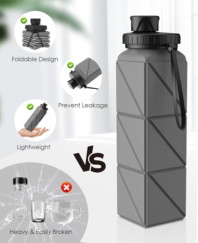 Infitran Collapsible Silicone Water Bottle