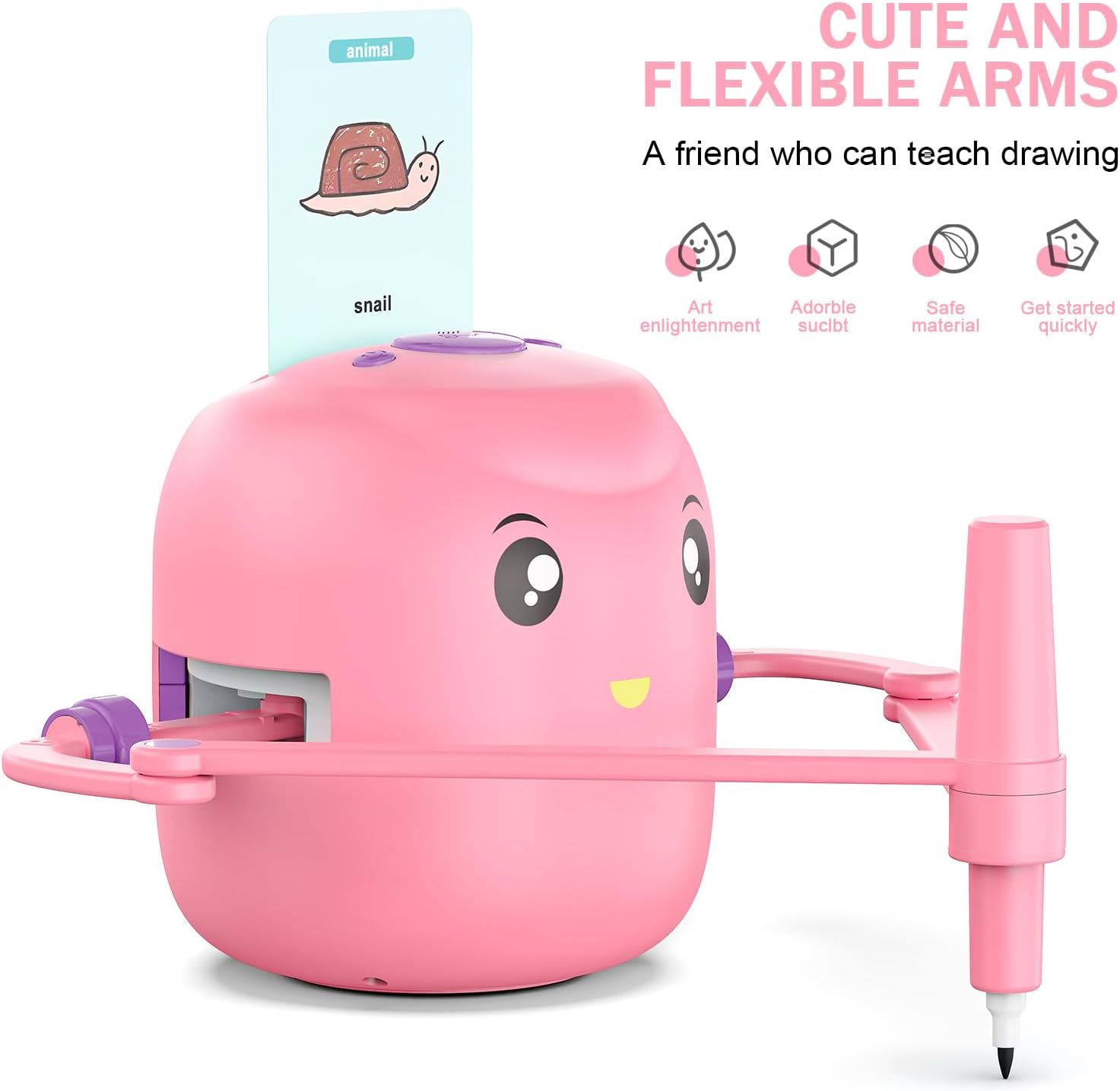 Smart Drawing Robot for Kids | Montessori Educational Art Toy with Voice Interaction, 16 Color Pens & 150 Learning Cards | Perfect Gift for 5+ Boys & Girls