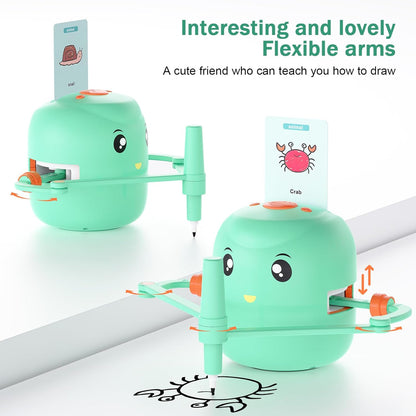 Smart Drawing Robot for Kids | Montessori Educational Art Toy with Voice Interaction, 16 Color Pens & 150 Learning Cards | Perfect Gift for 5+ Boys & Girls