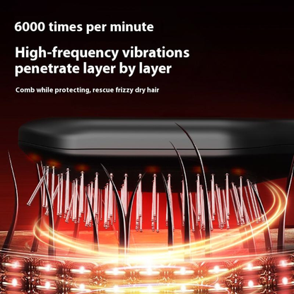 Electric scalp massager comb with red light therapy