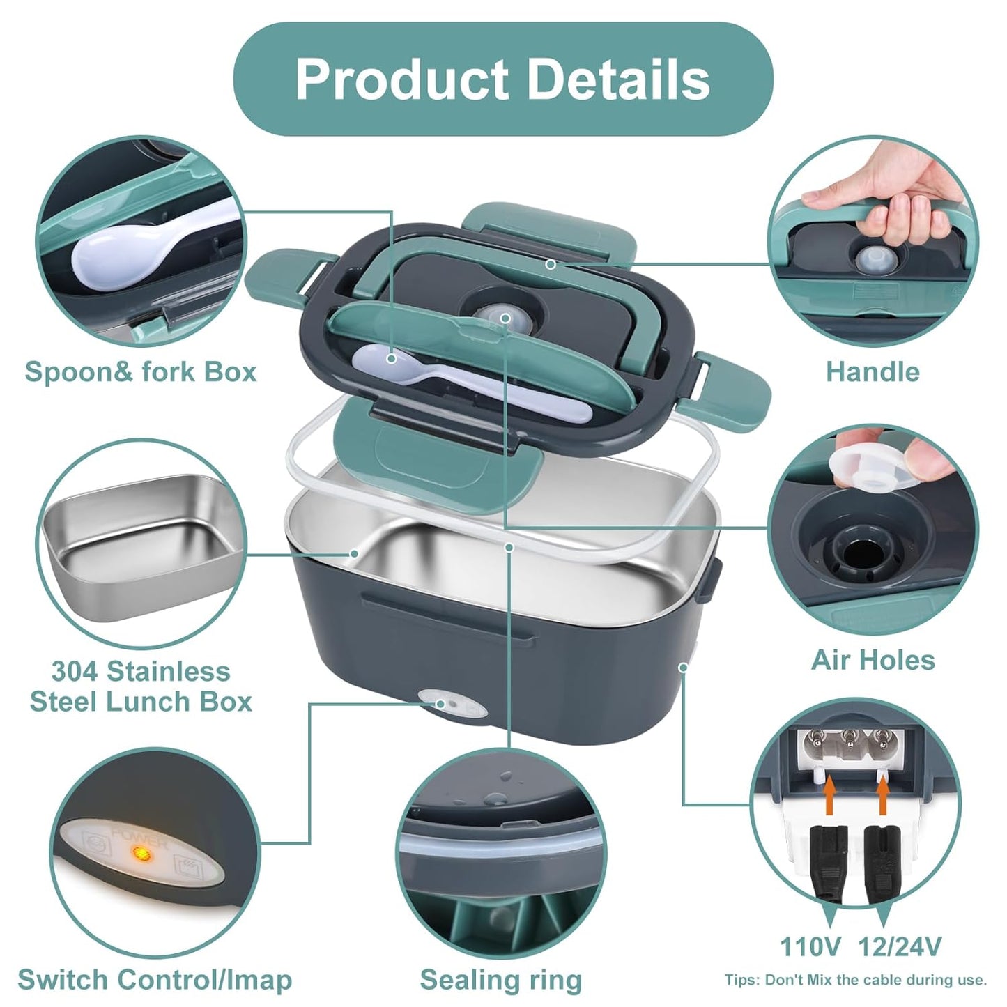 Herrfilk Electric Lunch Box Food Warmer