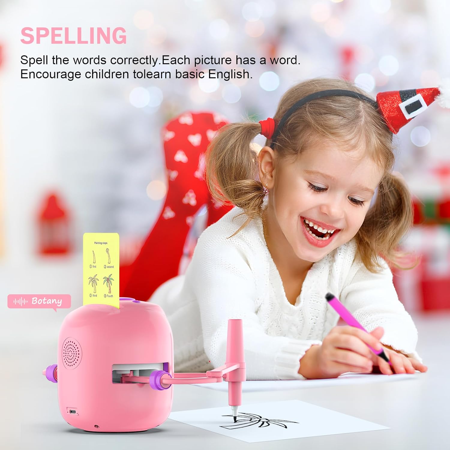Smart Drawing Robot for Kids | Montessori Educational Art Toy with Voice Interaction, 16 Color Pens & 150 Learning Cards | Perfect Gift for 5+ Boys & Girls