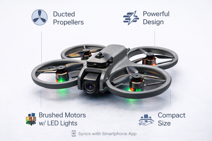 The Ultimate Intelligent Folding Drone – Pro Stability, 360° Safety, Effortless Control with HD Camera.