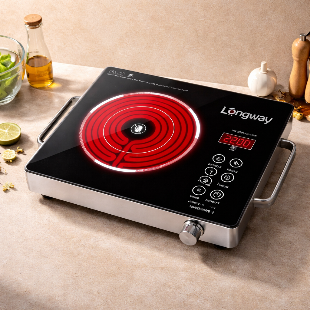 Portable Infrared Cooker | Works with ALL Utensils | Smart LPG Alternative for Fast, Safe &amp; Energy-Efficient Cooking | 2200W