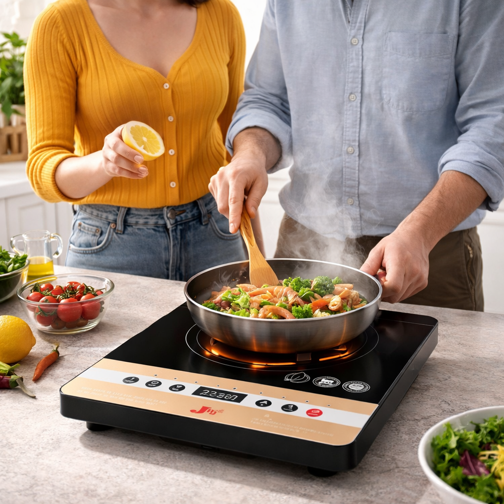 JBJ Induction Cooktop – High Power Electric Stove with Smart Touch Control