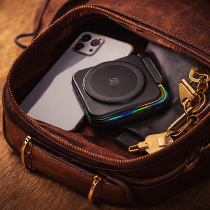 3-in-1 Foldable Fast Wireless Charging Station | MagSafe Compatible 15W Magnetic Charger for iPhone, Apple Watch & AirPods