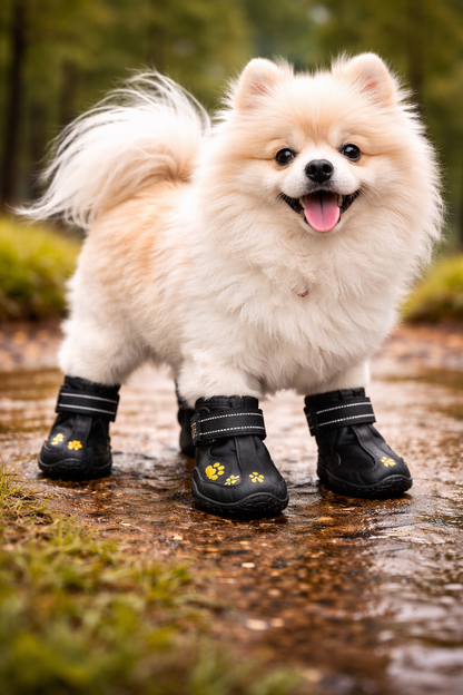 Waterproof Anti-Slip Dog Shoes – Protective Outdoor Rain Boots for Small & Medium Dogs