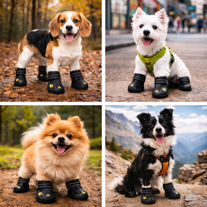 Waterproof Anti-Slip Dog Shoes – Protective Outdoor Rain Boots for Small & Medium Dogs