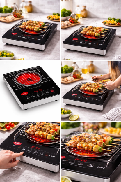 Pigeon Portable Infrared Cooker | Works with ALL Utensils | Smart LPG Alternative for Fast, Safe &amp; Energy-Efficient Cooking | 2200W