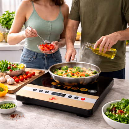 JBJ Induction Cooktop – High Power Electric Stove with Smart Touch Control