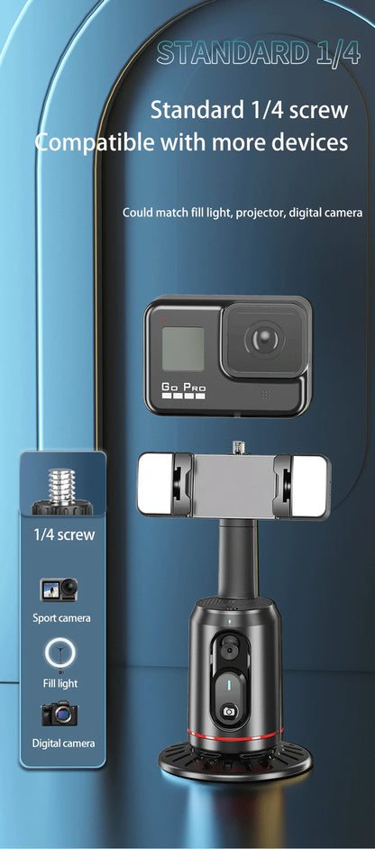 Auto Face AI Tracking Gimbal Stabilizer Camera Tripod Selfie Stick Phone Shooting Stand Remote 360° Rotating Phone Holder