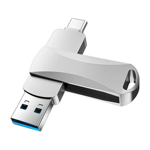 USB 3.0 Flash 128GB Metal Type-C To USB Drive 2-in-1