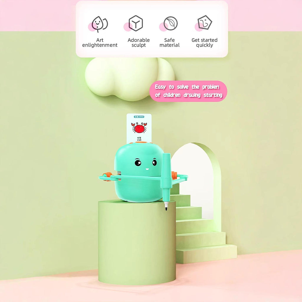 Smart Drawing Robot for Kids | Montessori Educational Art Toy with Voice Interaction, 16 Color Pens & 150 Learning Cards | Perfect Gift for 5+ Boys & Girls