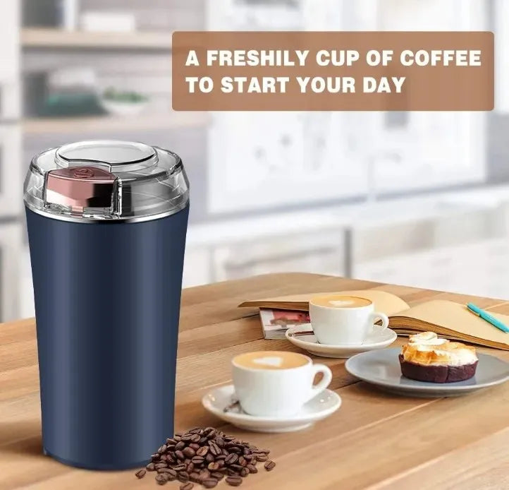 Electric Coffee Bean Grinder – Multi-Functional Stainless Steel Spice, Herb & Nut Grinder for Kitchen