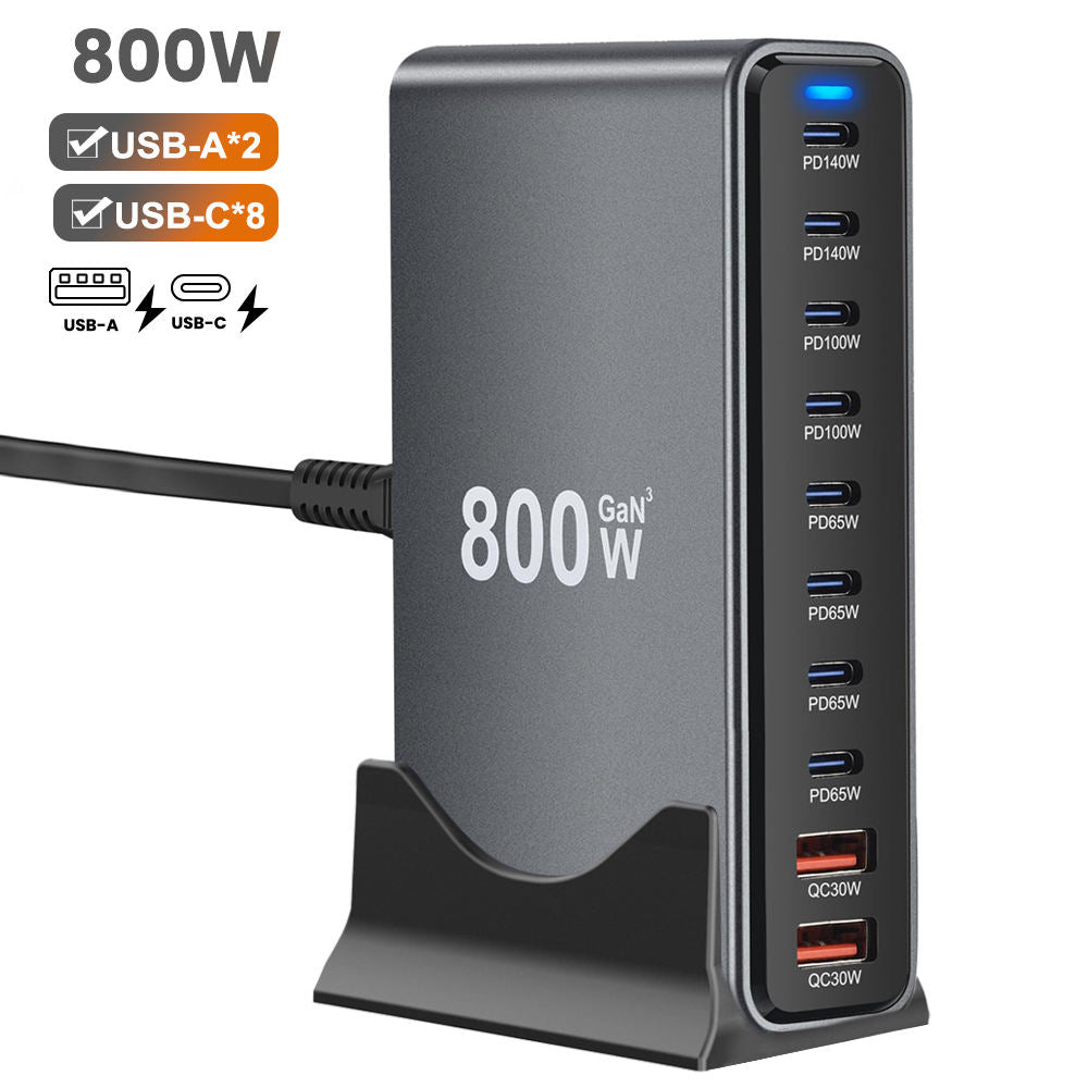 800W USB C Charger Block 10-Multiport USB C Charging Station