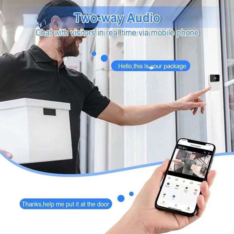 Hot Selling Two-Way Walkie-Talkie 38 Classic Ringtone Doorbell Camera Monitor Smart Security WiFi Wireless Door Phone