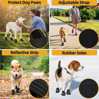 Waterproof Anti-Slip Dog Shoes – Protective Outdoor Rain Boots for Small & Medium Dogs