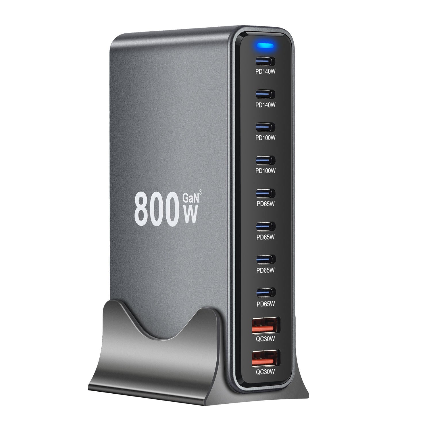 800W USB C Charger Block 10-Multiport USB C Charging Station