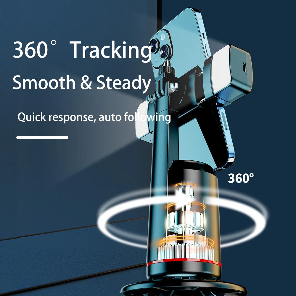 Auto Face AI Tracking Gimbal Stabilizer Camera Tripod Selfie Stick Phone Shooting Stand Remote 360° Rotating Phone Holder