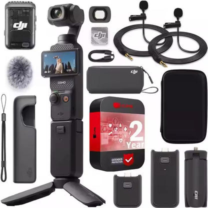 DJI Osmo Pocket 3 Creator Combo — 1″ CMOS Vlogging Camera with 4K/120fps, 3-Axis Stabilization, Fast Focusing & Mic Included