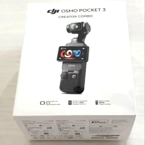 DJI Osmo Pocket 3 Creator Combo — 1″ CMOS Vlogging Camera with 4K/120fps, 3-Axis Stabilization, Fast Focusing & Mic Included