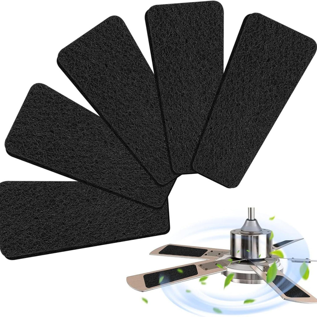 Activated Carbon Ceiling Fan Blade Filters – Easy Stick Dust & Odor Filter for Home & Office Fans