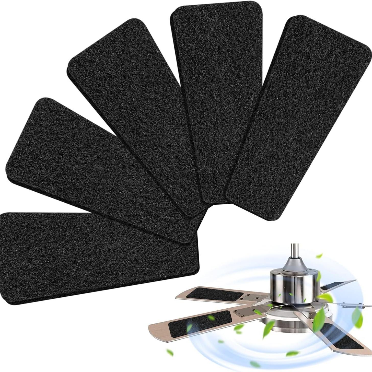 Activated Carbon Ceiling Fan Blade Filters – Easy Stick Dust & Odor Filter for Home & Office Fans