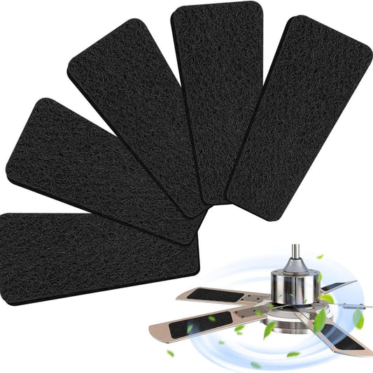 Activated Carbon Ceiling Fan Blade Filters – Easy Stick Dust & Odor Filter for Home & Office Fans