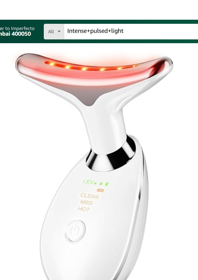 Neck Face Massager Face Sculpting Tool 3 Colour Modes and Vibration for Facial Massager for Double Chin