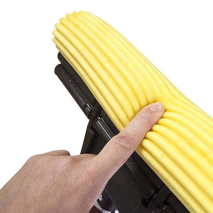 Multi-Functional Stainless Steel Adjustable Floor Cleaning Mop with Telescopic Handle and Water-Absorbing Sponge - Ideal for Home, Kitchen, and Bathroom
