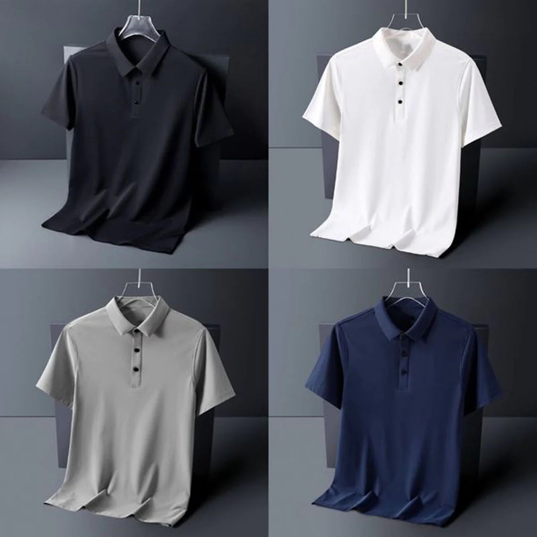 🔥Last Day Sale 60% Off🔥 Men's Polo T-Shirt Pack Of 4-Solid Colors