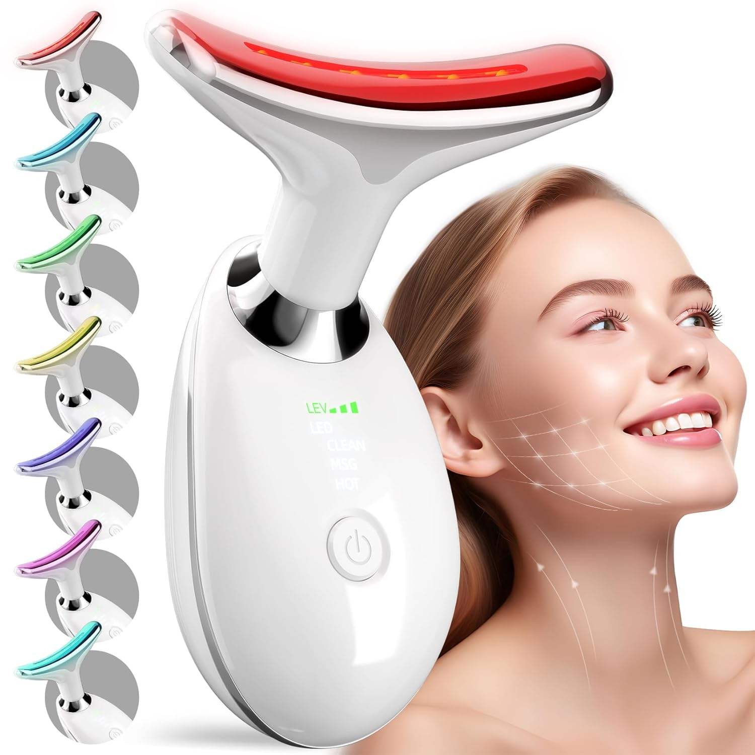 FaceCurve Pro™ Advanced Sculpting Facial Massager Helps Reduce Double Chin, Firm Jawline & Restore Skin Elasticity