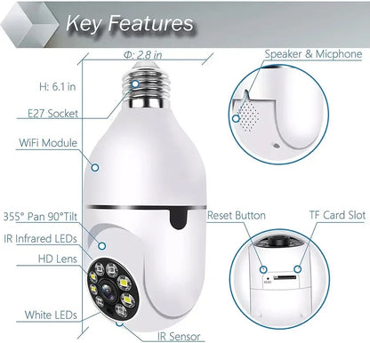 EDSACE WiFi Bulb Security Camera