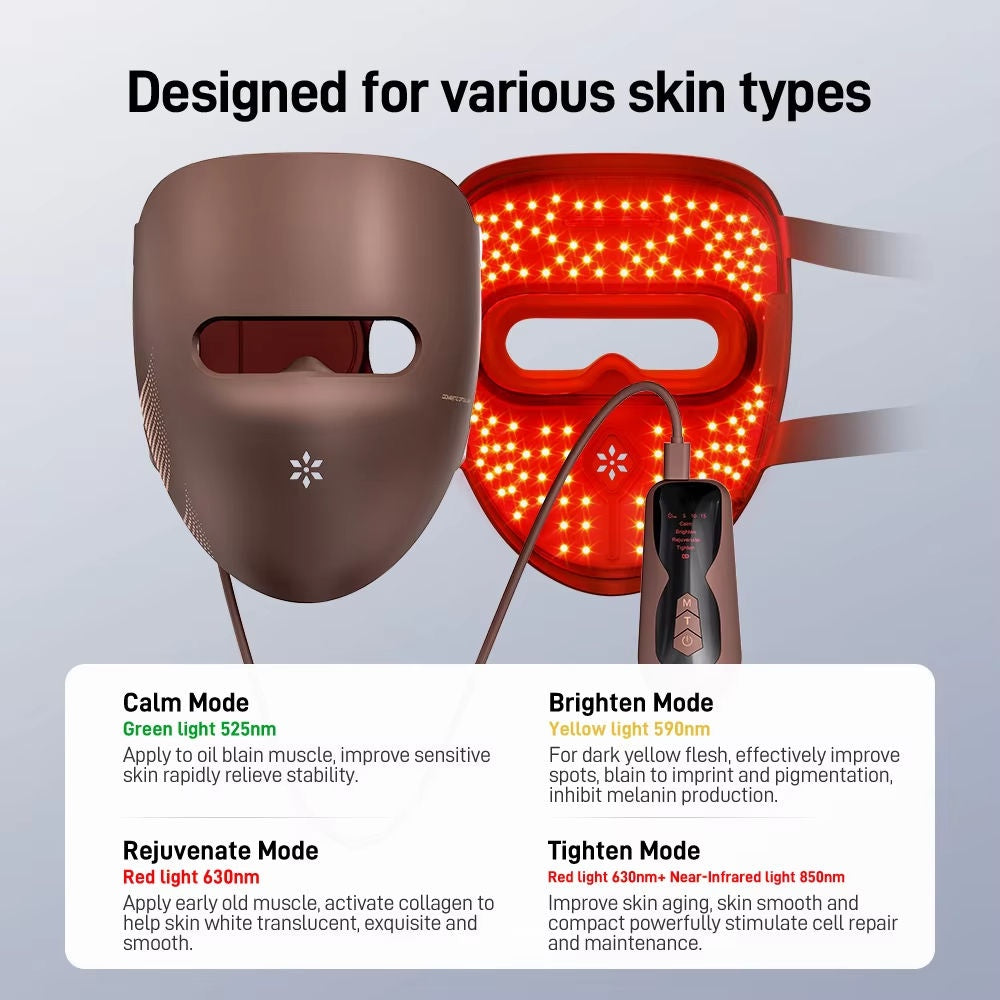 Cordless Red Light Therapy Face Mask