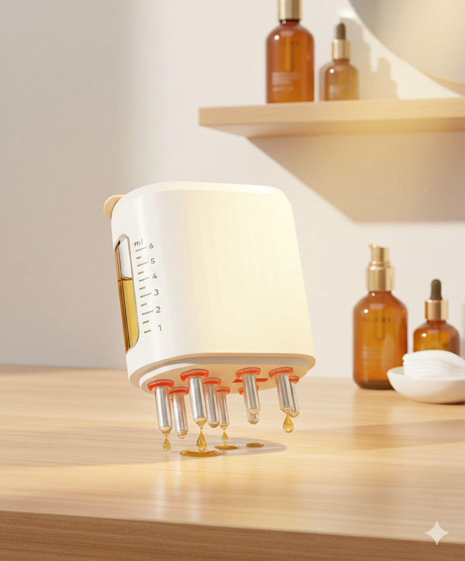 Red Light Therapy For Hair Smart Electric Scalp Massager And Hair Oil Applicator