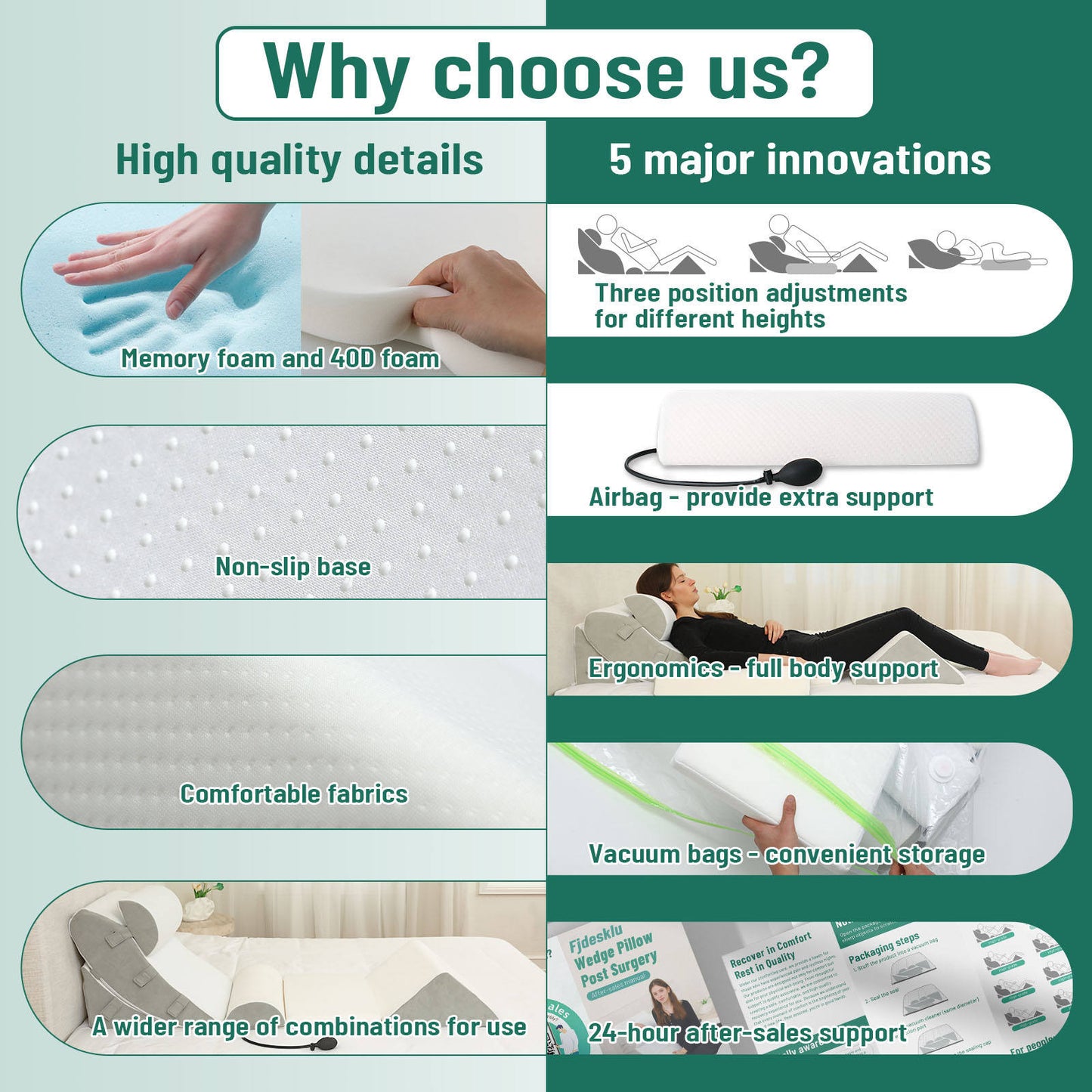 Modern Six-Piece Reading Cushion Set Cervical Spine Sleep Leg Pillow Decompression Design for Living Room Storage Bags