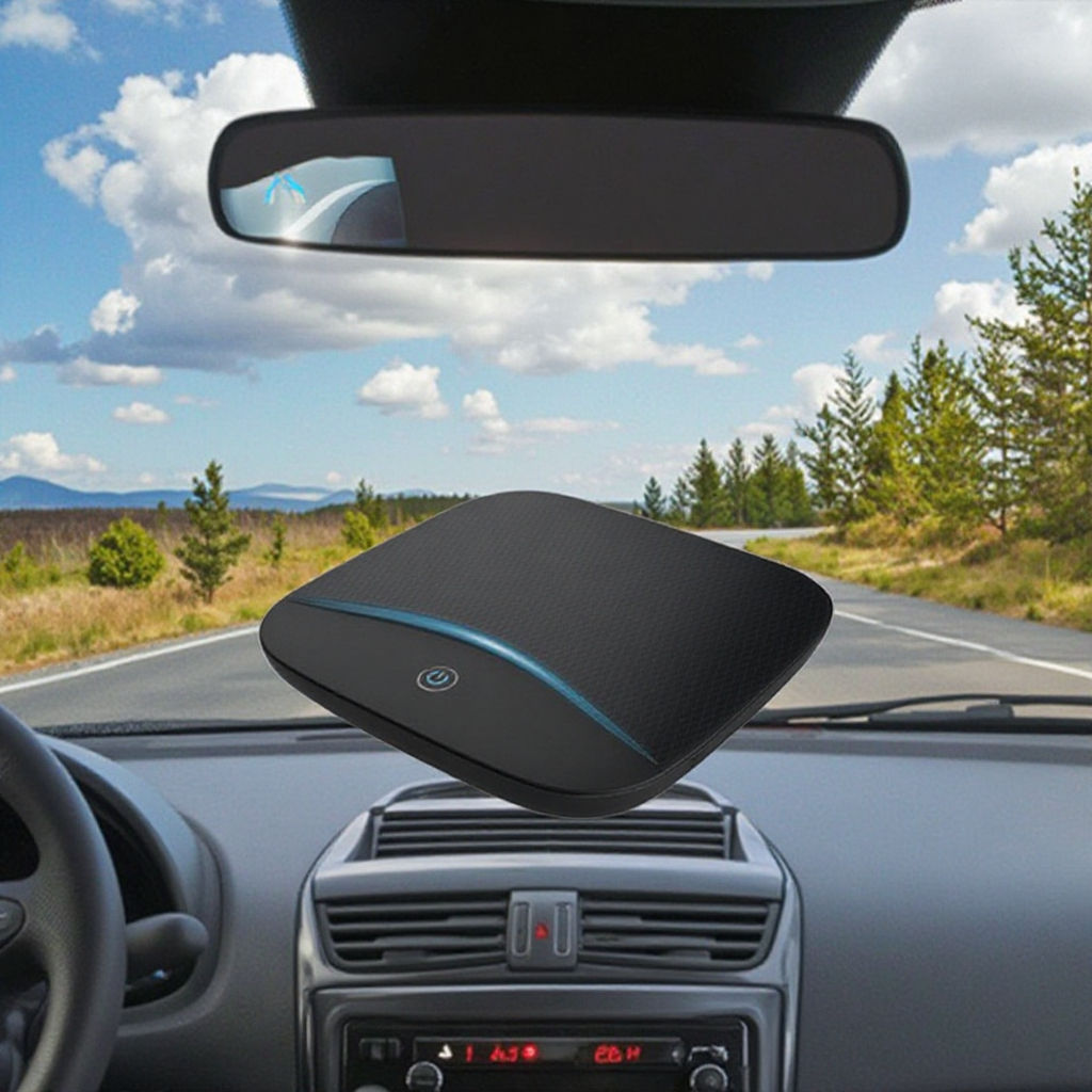 Dust Smoke Removal Carbon Filter HEPA Car Air Purifier UV