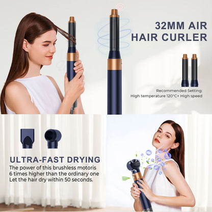 7-in-1 Professional Hot Air Styler & Hair Dryer | 2000W Ionic Salon-Quality Styling Kit | Electric Straightener, Curler & Volumizer for All Hair Types