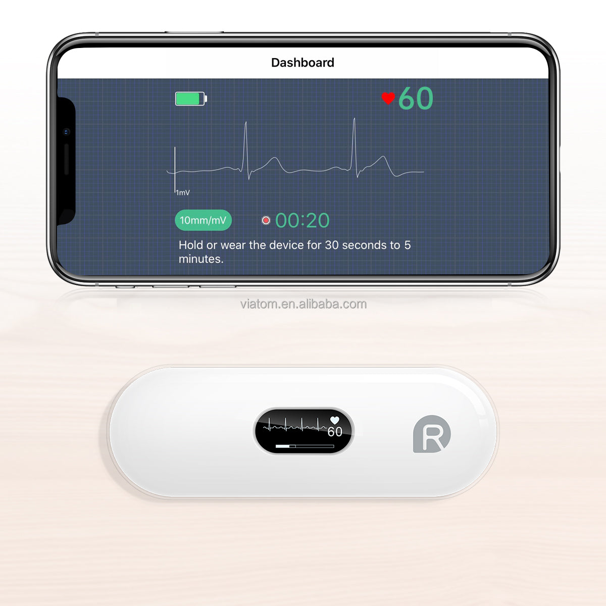 Wellue DuoEK™ S Personal ECG Monitor – Medical-Grade Handheld EKG with Real-Time OLED Display & AI Analysis – Detects AFib, Arrhythmia & Heart Pause – No Subscription, Free App for iOS & Android
