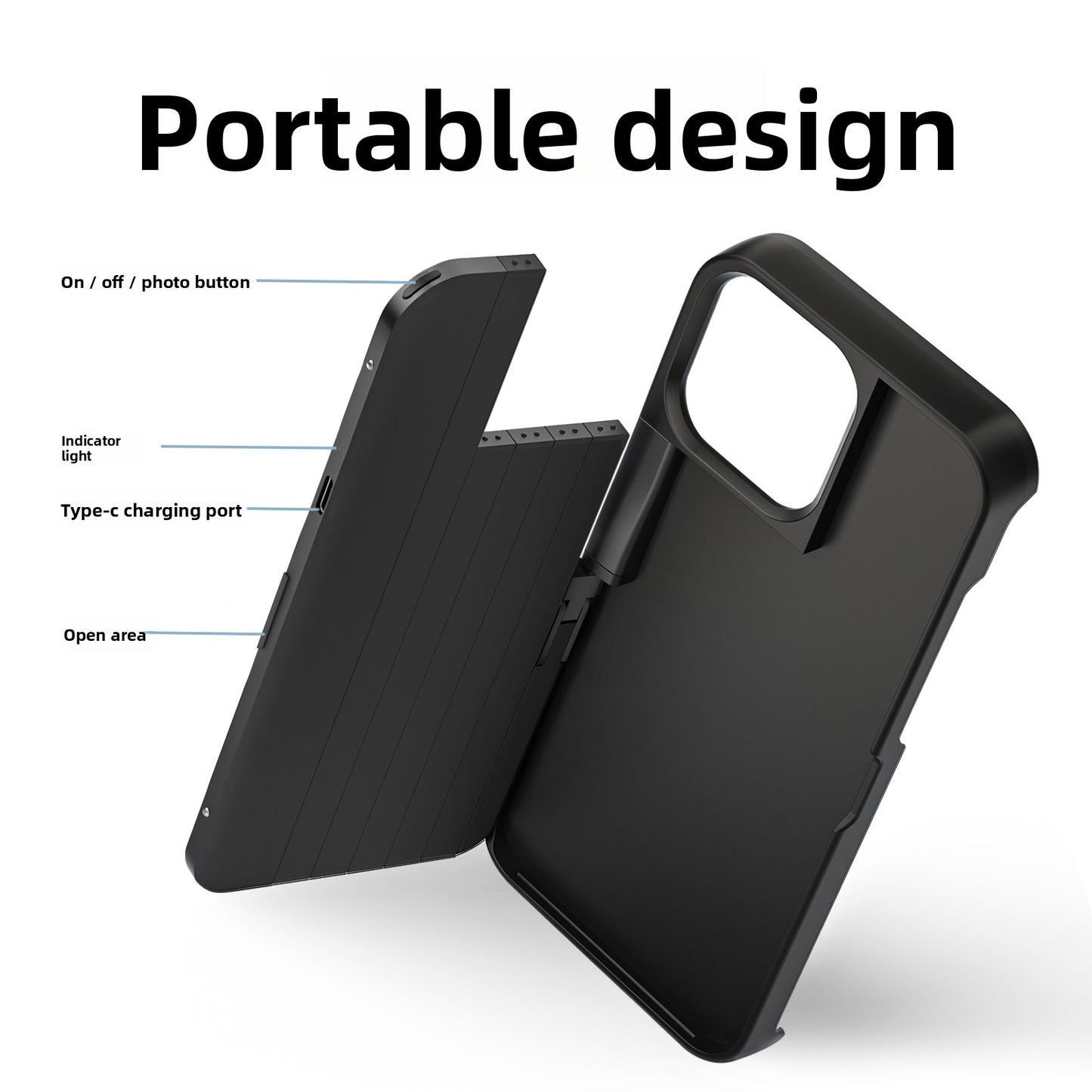 3-in-1 Bluetooth Selfie Stick Phone Case – Compatible with iPhone 15 Pro Max