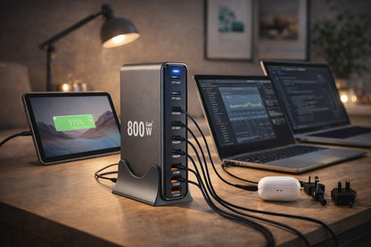 800W Multiport USB-C Desktop All-in-One Charging Station