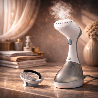 Portable Steam Iron for Travel & Home - 1500W Handheld Garment Steamer –